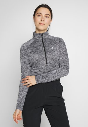 Under Armour TECH ZIP TWIST - Longsleeve - black/metallic silver