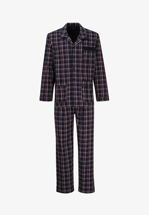 LANGER GEKNÃ PFTER LANG PURE - Pyjama set - dunkelblau kariert