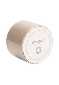 Beige liimakangasteip, 5 cm x 5 m, etikett sisaldab teksti. Veekindel ja higi kindel, tagab kindla kasutuse.