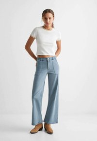 Mango Kids UTILITY - Zvonové džínsy - dark blue