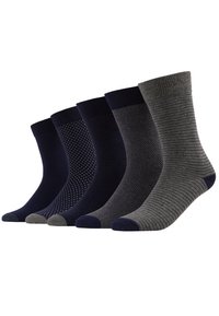 Pier One - 5 PACK - Ponožky - dark blue/mottled grey Miniatura obrázku 1