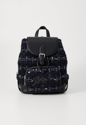 KARL LAGERFELD SKUARE BACKPACK BOUCLE - Mochila - dark navy boucle