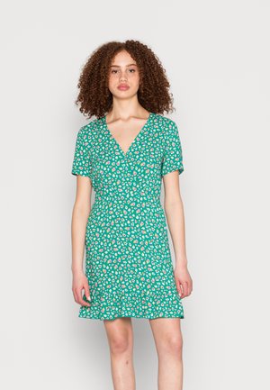 VIEVA AYA V NECK DRESS - Vestido de dia - pepper greensmall