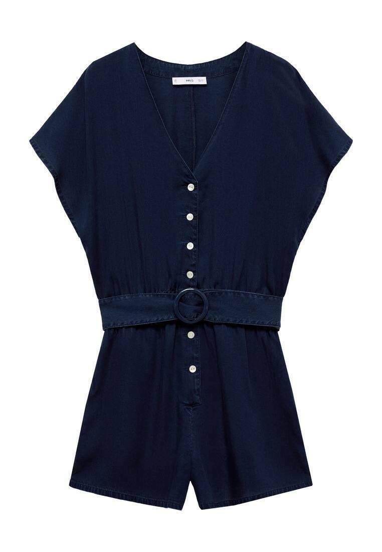 Mango Jumpsuit donkerblauw
