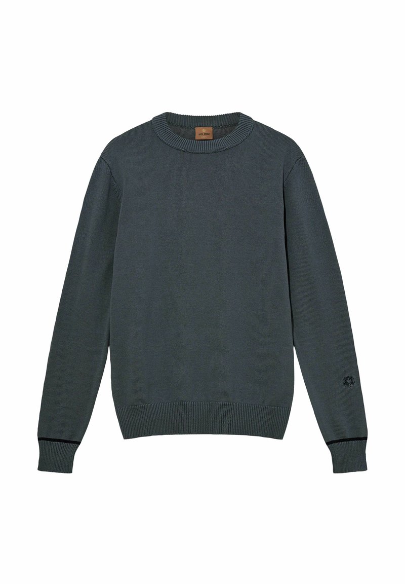 Mos Mosh Gallery BARELLA CREW - Strickpullover - flint stone