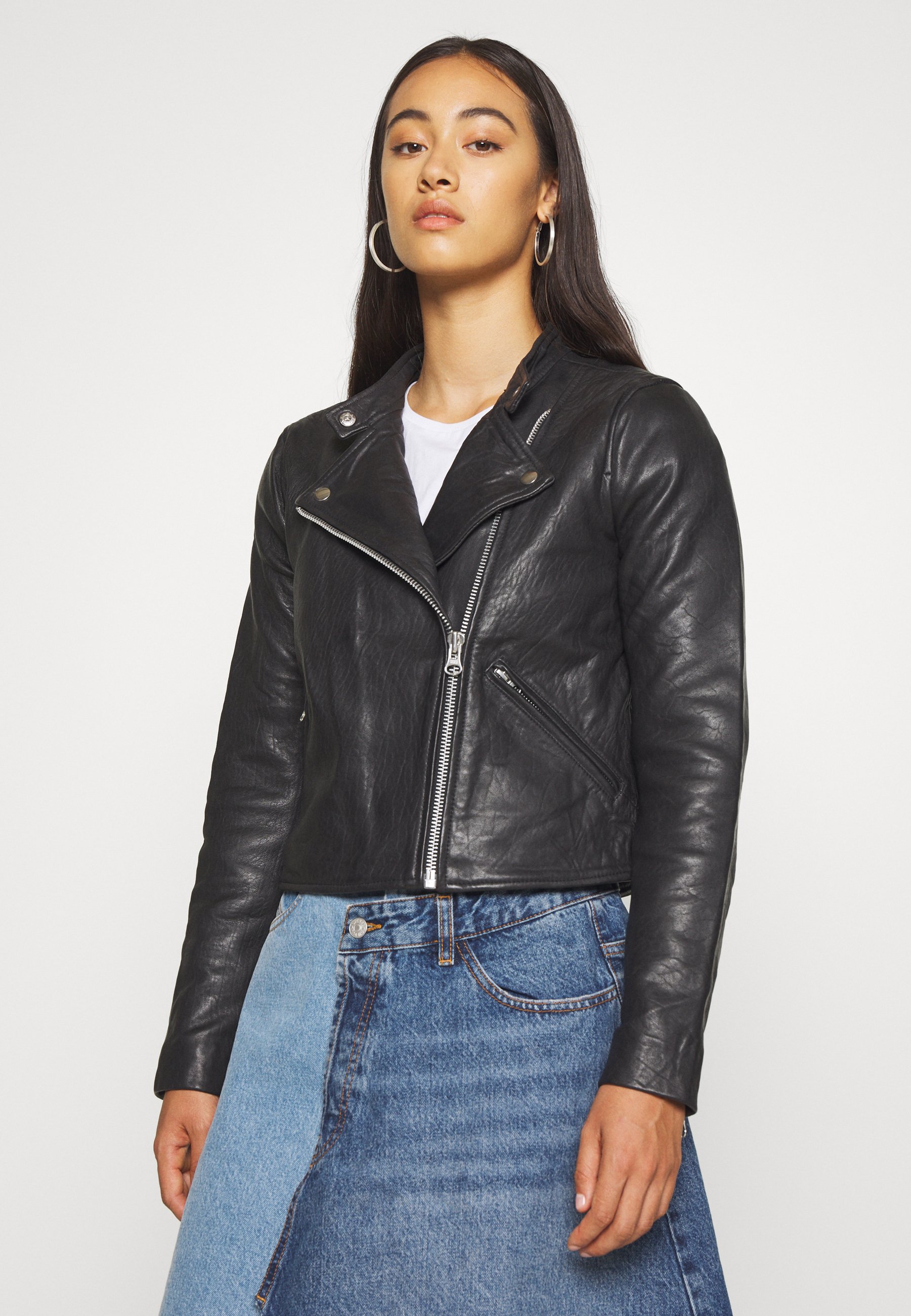 OBJSOPHIE BONITA JACKET Leren jas black OBJSOPHIE BONITA JACKET Leren jas black