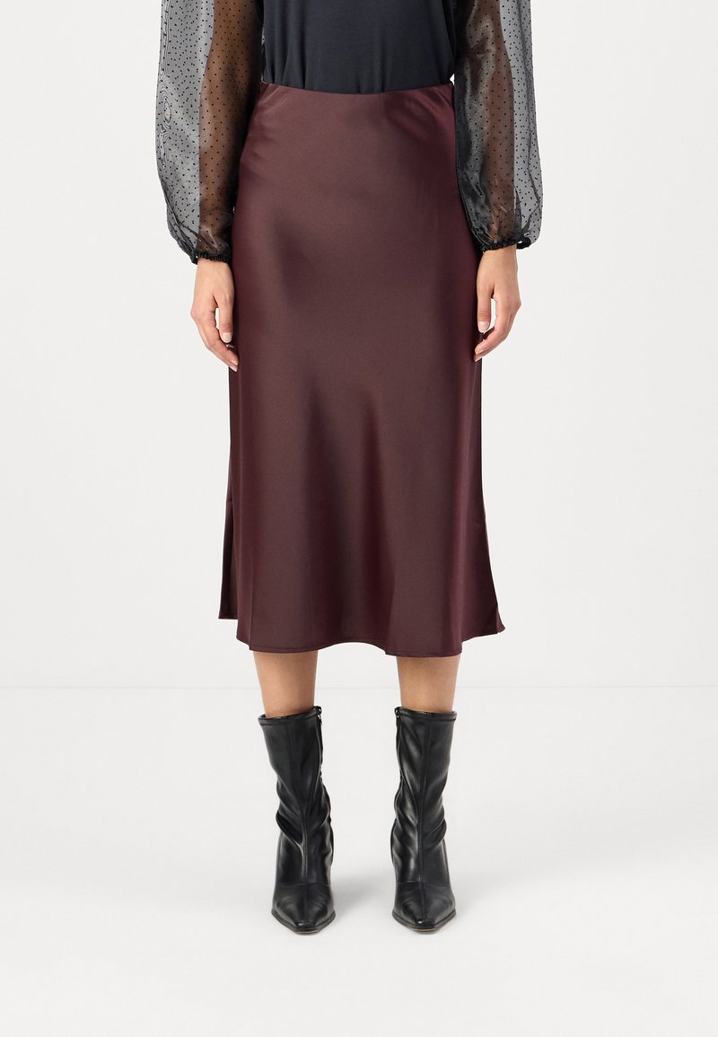 YAS YASPELLA MIDI SKIRT - A-silueta svārki - decadent chocolate