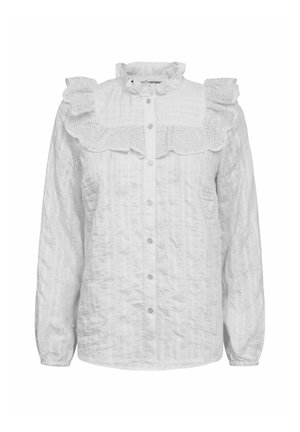 TUNECC FRILL SHIRT - Button-down blouse - white