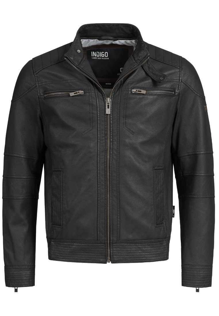 INDICODE JEANS GERMO Leren jas blackZwart Zalando.nl INDICODE JEANS GERMO Leren jas camel Zalando.nl