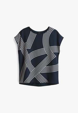 OPUS, RUNDHALSAUSSCHNITT - Blouse - coal blue