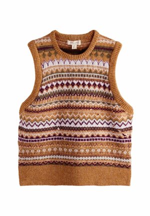 REGULAR FIT - FAIRISLE  TANK - Felső - mustard yellow