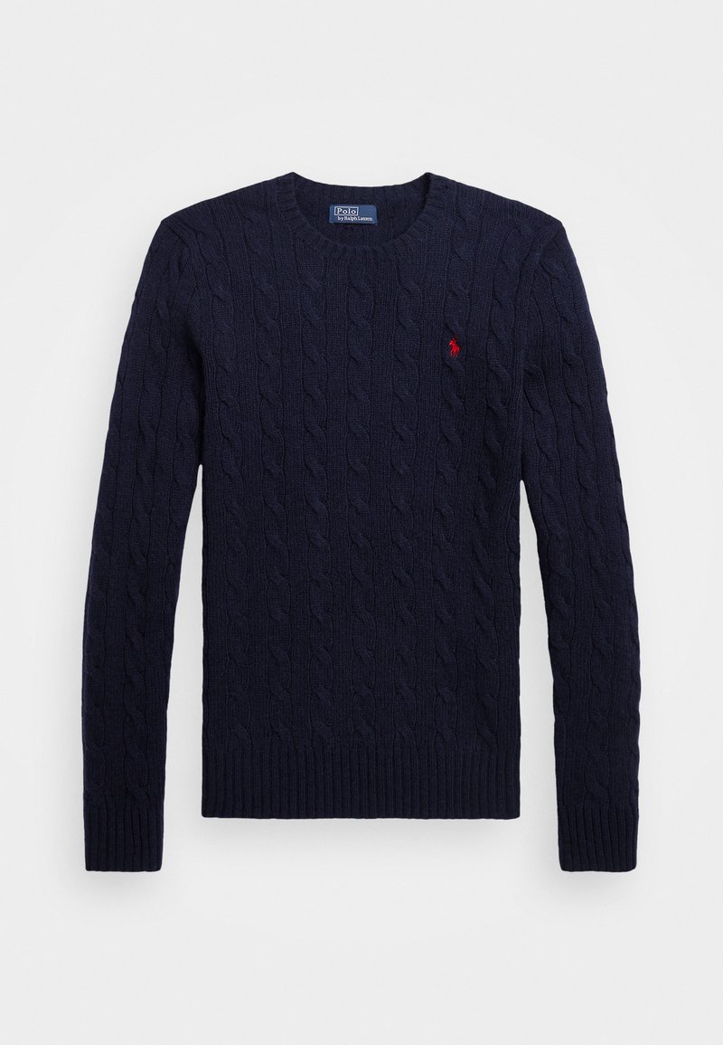 Polo Ralph Lauren CABLE KNIT WOOL CASHMERE JUMPER - Pulover - hunter navy