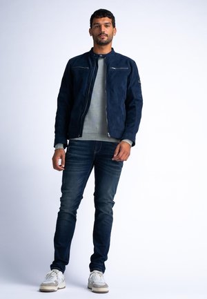 Petrol Industries Veste en similicuir - navy blue