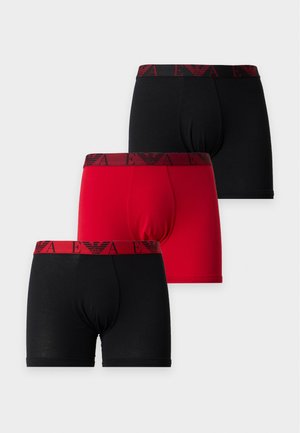 Emporio Armani, 3 PACK - Boxer aderenti lunghi - black/cherry