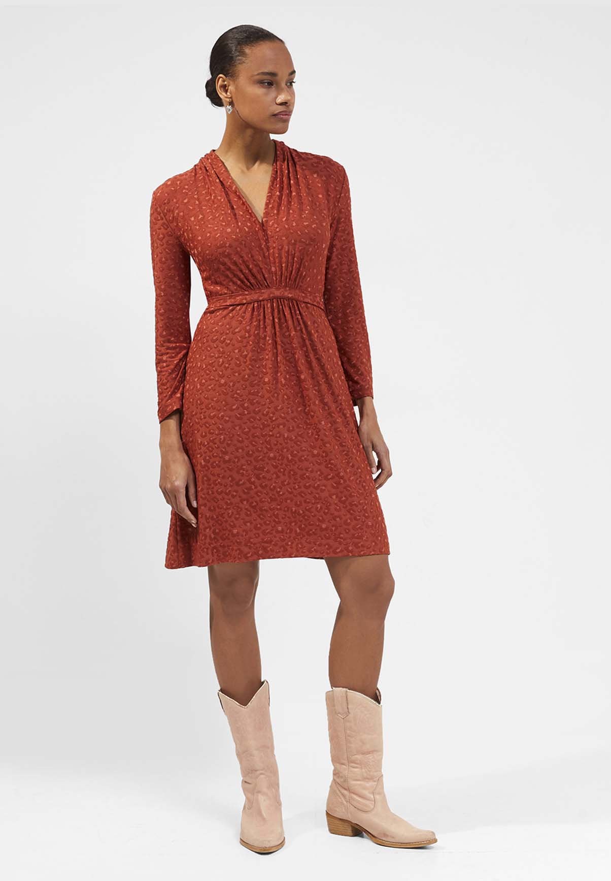 French Connection SIBLEY ECO - Jersey dress - sierra multi/brown -  Zalando.de