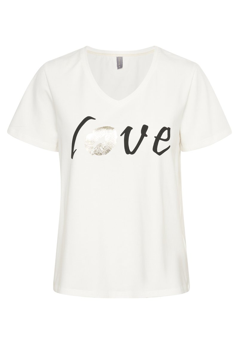 Damen T-Shirts | Culture CUGITH V-NECK T-Shirt print spring gardenia/offwhite - IV44001 Damen T-Shirts | Culture CUGITH V-NECK T-Shirt print spring gardenia/offwhite - IV44001