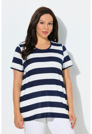 STRIPED SHORT SLEEVE - T-Shirt print - ink blue