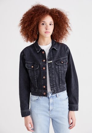 W9Z1 JACKET - Denimová bunda - black delavé