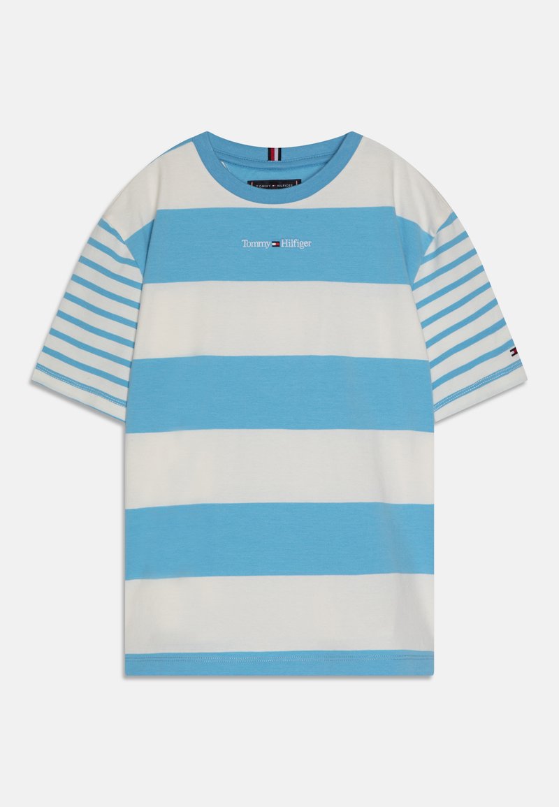 Tommy hilfiger stripe logo t shirt Clearance
