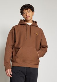 Carhartt WIP HOODED AMERICAN SCRIPT - Hættetrøje - lumber