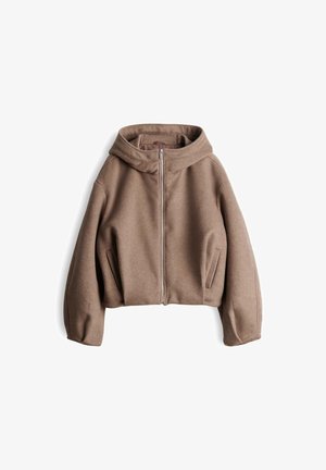 OPUS, RELAXED FIT HOODED SHAPE - Jas - light mocca