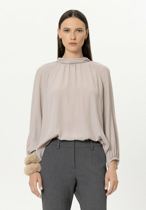 Luisa Cerano, LUISA CERANO BLUSE AUS SEIDEN-MIX - Long sleeved top - pearl