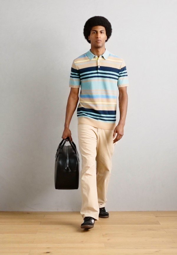 STRUCTURED REGULAR FIT - Polo shirt - soft camel4