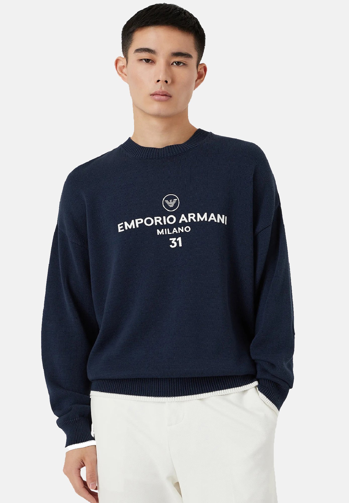 Emporio Armani FELPA UOMO - Maglione - blu - Zalando.it