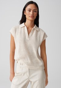 OPUS REGULAR FIT CROCHET - Polo - natural glaze