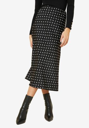 Friends Like These BIAS MIDI - Áčková sukně - black polka dot