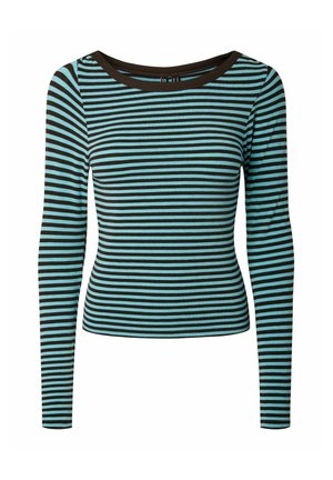 Pieces, LONG SLEEVED TOP PCSOF BOATNECK - Μπλούζα με μακριά μανίκια - blue radiance