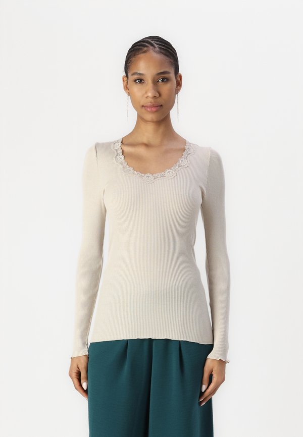 BABETTE U NECK  - Long sleeved top - silver lining