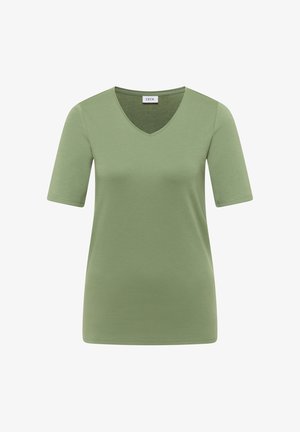 Cecil, T-shirt basic - deep matcha green