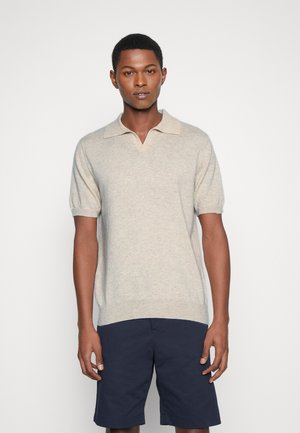 MAN OPEN COLLAR - Poloshirt - light beige
