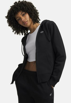 Under Armour, RIVAL FLEECE - Zip-up sweatshirt - ultimate black