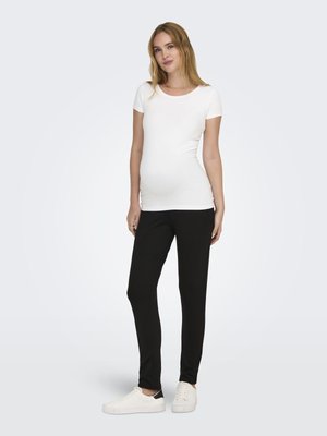 ONLY MATERNITY, OLMLOVELY ONECK 2PACK - Camiseta básica - black pack w white