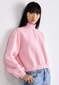 Tommy Jeans 1/4 ZIP CREW - Sportinis megztinis - ballet pink