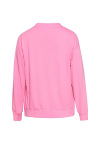 Felpa rosa a maniche lunghe con scollatura rotonda, polsini a coste e vestibilità flessibile. Tessuto morbido e design minimalista.