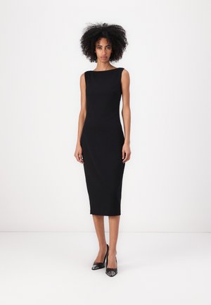 MIDI SLASH DRESS - Shift dress - black