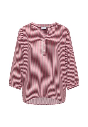 Cecil, 3/4-SLEEVE BLOUSE WITH A SPLIT NECK AND STRIPES - Blouse - russet red