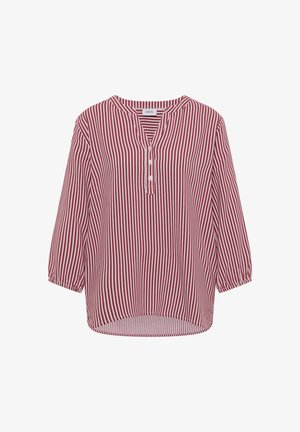 Cecil, 3/4-SLEEVE BLOUSE WITH A SPLIT NECK AND STRIPES - Blouse - russet red