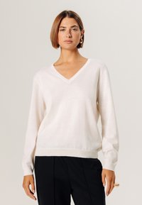 Rodier V-NECK - Strickpullover - blanc