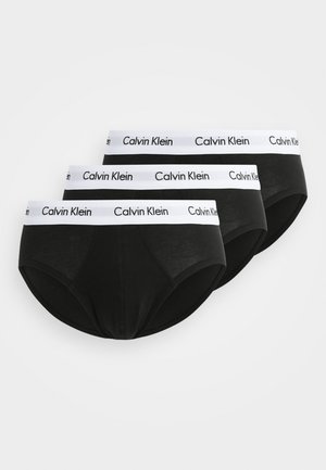 HIP BRIEF 3 PACK COTTON STRETCH - Slip - black