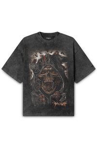 X3 UNISEX - T-shirt med print - black washed