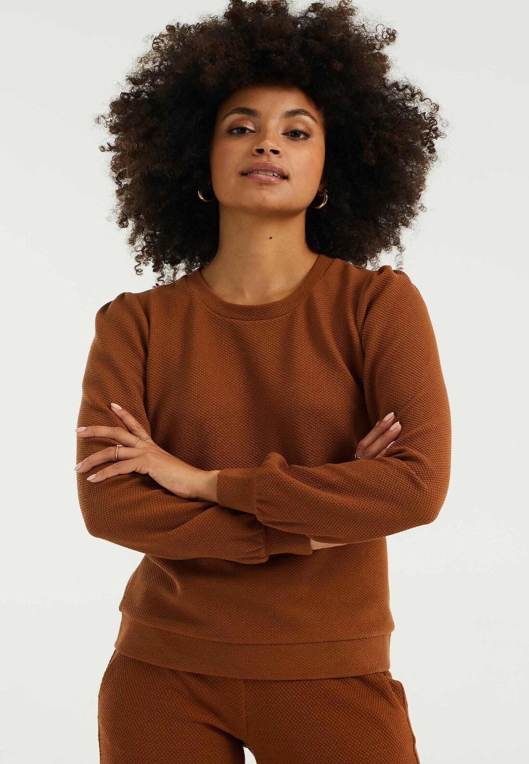 WE Fashion STRUCTURE - Sweater - brown/bruin - Zalando.nl