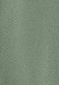 Bomullstyg i en solid mjuk grön nyans med en fin väv. Ytan är slät med en lätt lyster, utan mönster eller utsmyckningar.