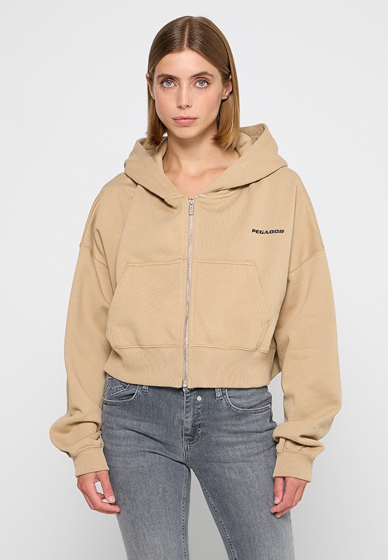 Pegador Sweater met rits zandkleur Pegador Sweater met rits zandkleur