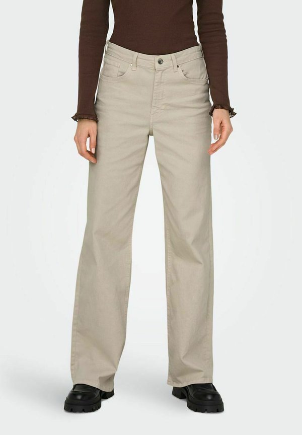 HIGH WAIST JUICY - Wide Leg - ecru