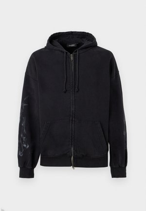BLAZING BOXY ZIP HOODIE UNISEX - Lukuga pusa - faded black