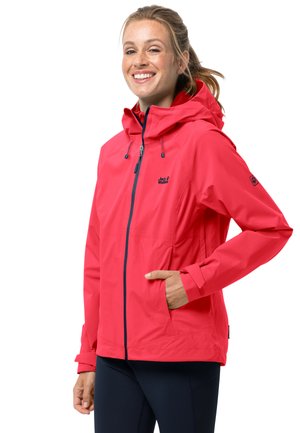 HIGHEST PEAK - Waterproof jacket - tulip red